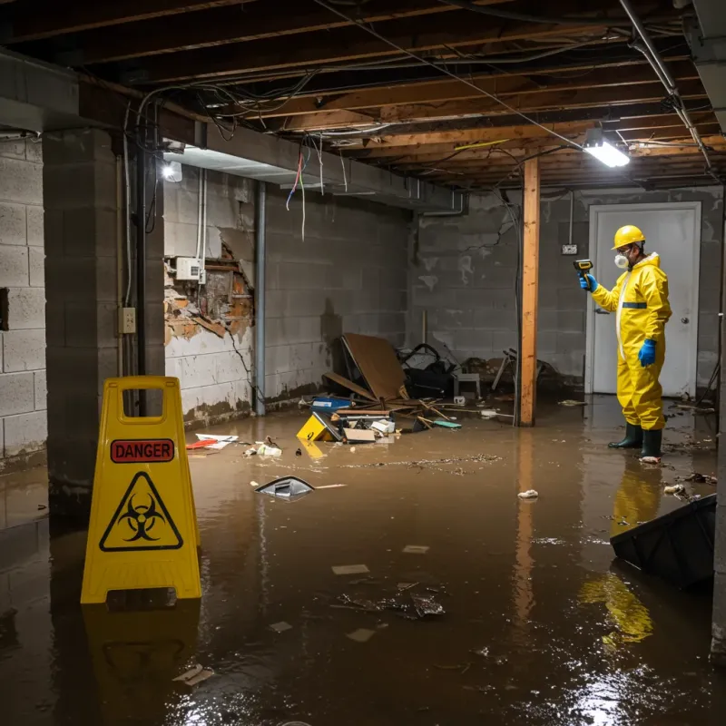 Flooded Basement Electrical Hazard in Alfalfa County, OK Property